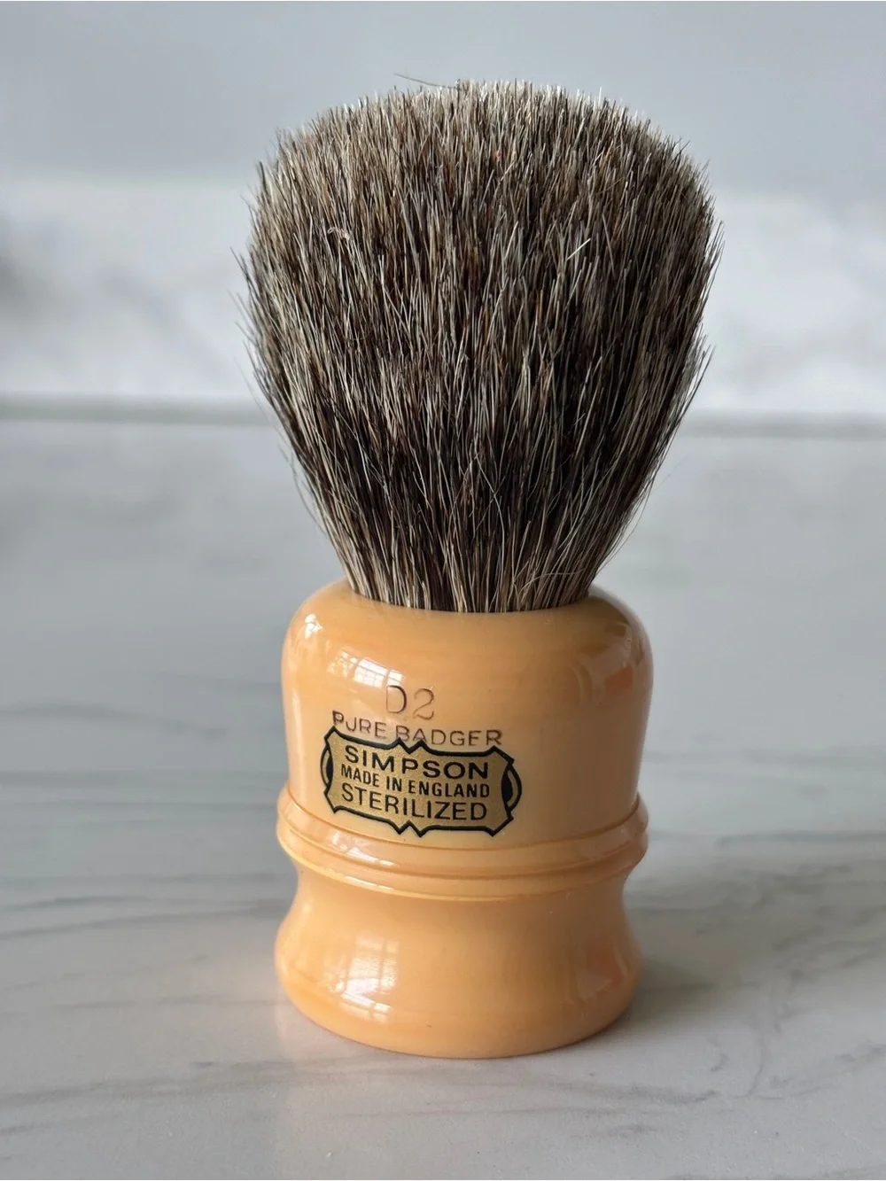 Vintage Simpson D2 Pure Badger Shave Brush
